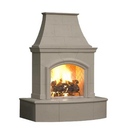 American Fyre Designs 65" Phoenix Vented Gas Fireplace with 113” Extended Bullnose Hearth No Recess 017-05-N-WA-RBC