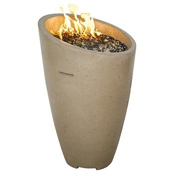 American Fyre Designs 520-BA-11-M2NC 23 Inch Eclipse Fire Urn with Door, Black Lava, Natural Gas, With Access