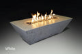 Athena Fireglass Olympus Linear Rectangular Concrete Fire Pit Table - ORECFT-6030