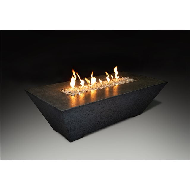 Athena Fireglass Olympus Linear Rectangular Concrete Fire Pit Table - ORECFT-6030