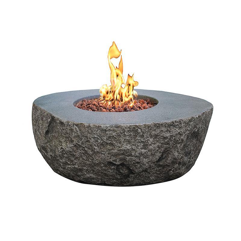 Elementi Boulder Cast Concrete Fire Table