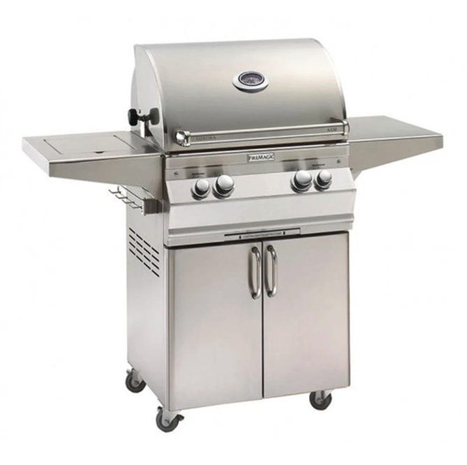 Fire Magic Aurora A430s 24-Inch Propane Gas Freestanding Grill w/ Backburner, Rotisserie Kit and Analog Thermometer - A430S-8EAP-61 - Fire Magic Grills