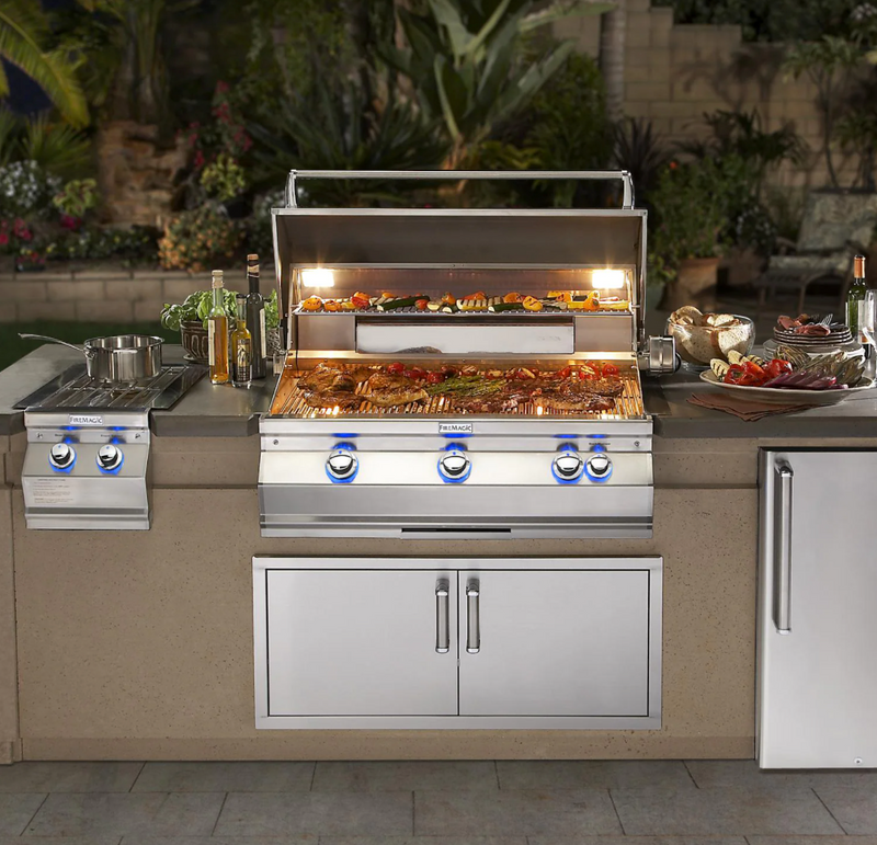 Fire Magic Aurora A540I 30-Inch Built-In Propane Gas Grill With One Infrared Burner, Rotisserie, And Analog Thermometer - A540I-8LAP - Fire Magic Grills