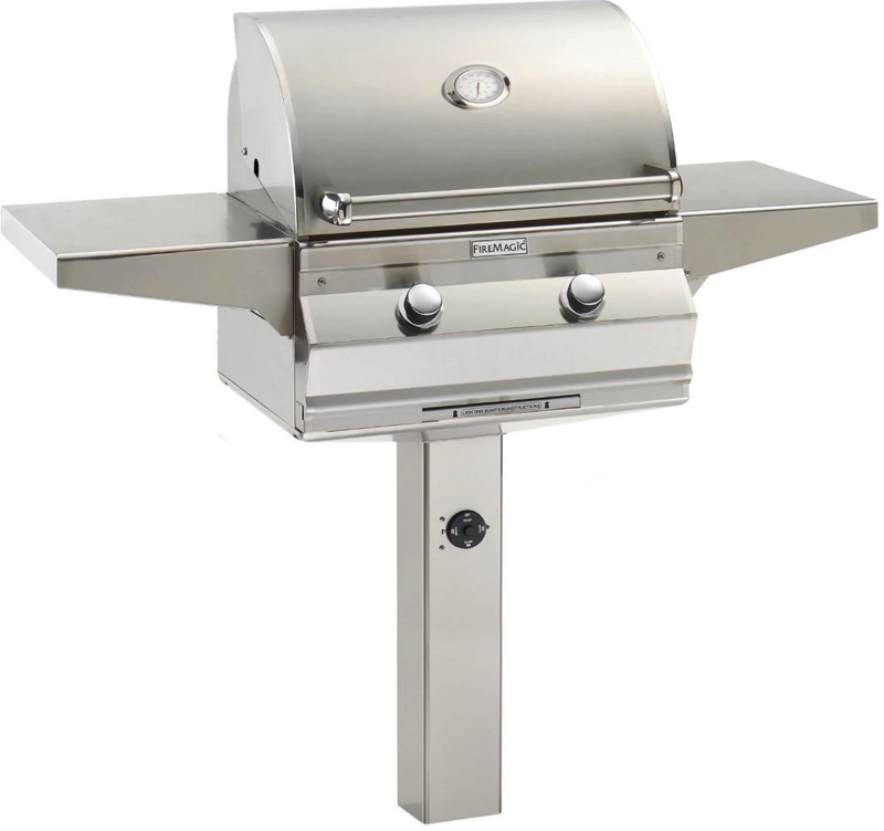 Fire Magic Choice C430S 24-Inch Natural Gas Grill With Analog Thermometer On In-Ground Post - C430S-RT1N-G6 - Fire Magic Grills