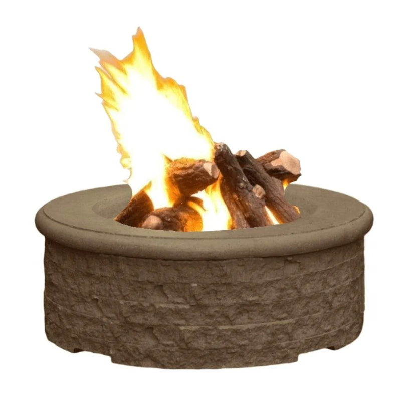 American Fyre Designs Chiseled 39" Round Gas Fire Pit 680-CB-11-M6NC