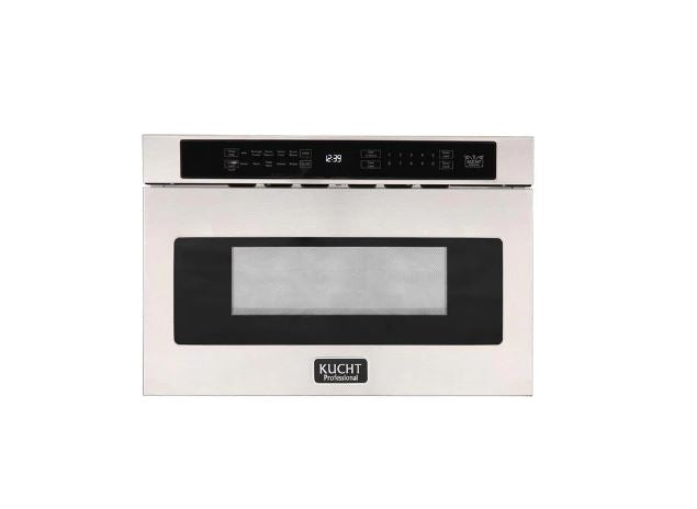 Kucht Appliance Package Professional 36 in. 5.2 cu ft. Natural Gas Range, Microwave Drawer, Dishwasher, KMD24S-KNG-361