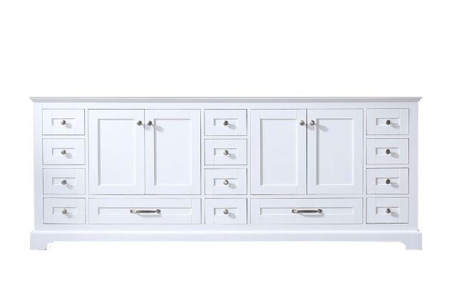Lexora Dukes 84" White Vanity Cabinet Only LD342284DA00000