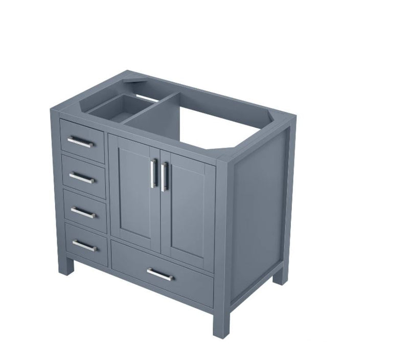 Lexora Jacques 36" Dark Grey Vanity Cabinet Only - Right Version LJ342236SB00000-R