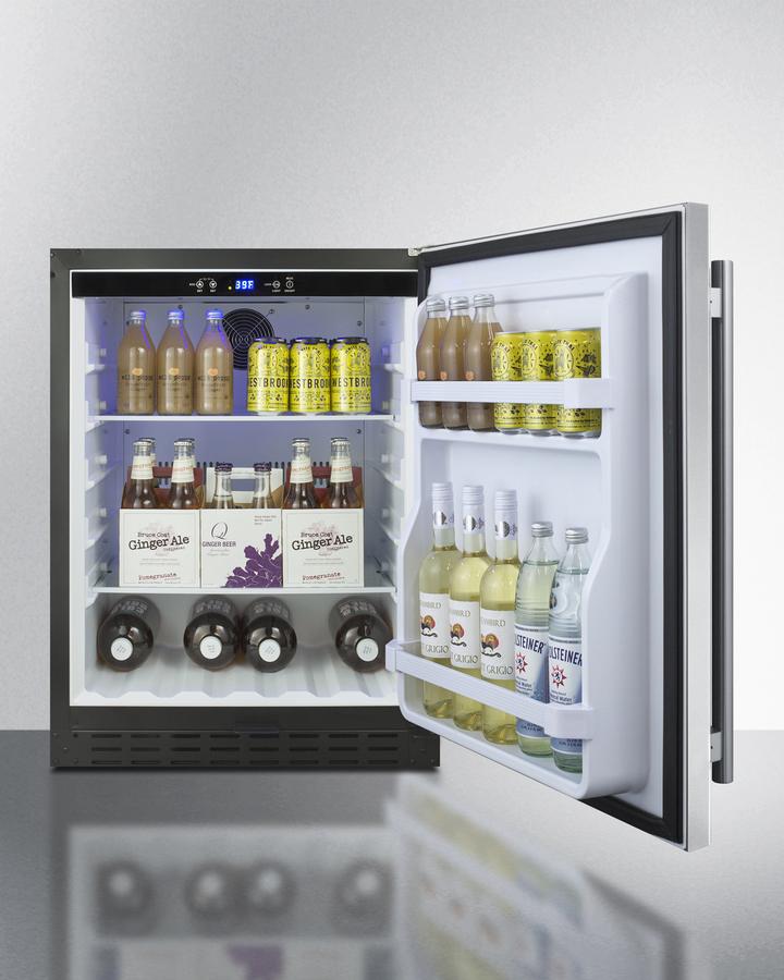 Summit 24" Wide Built-In All-Refrigerator ADA Compliant - AL55
