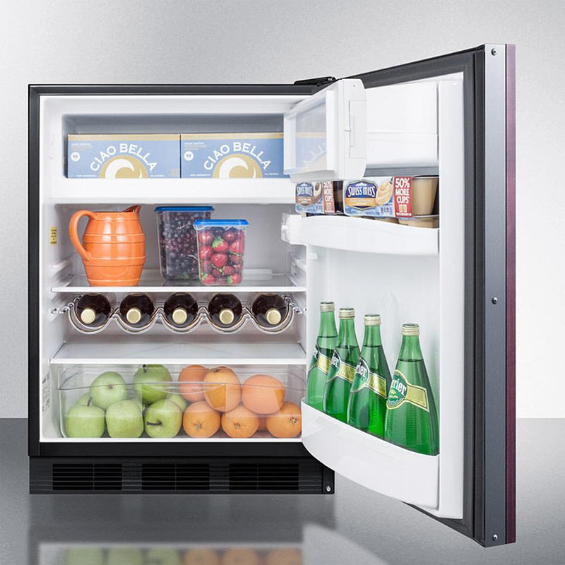 Summit 24" Wide Built-In Refrigerator-Freezer (Panel Not Included) - CT663BKBIIF