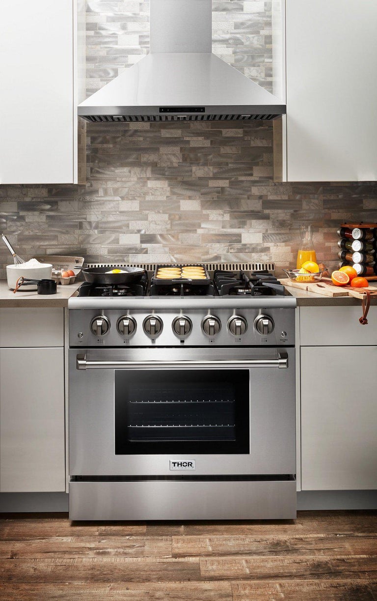 Thor Kitchen 36 in. Professional Gas Range in Stainless Steel 