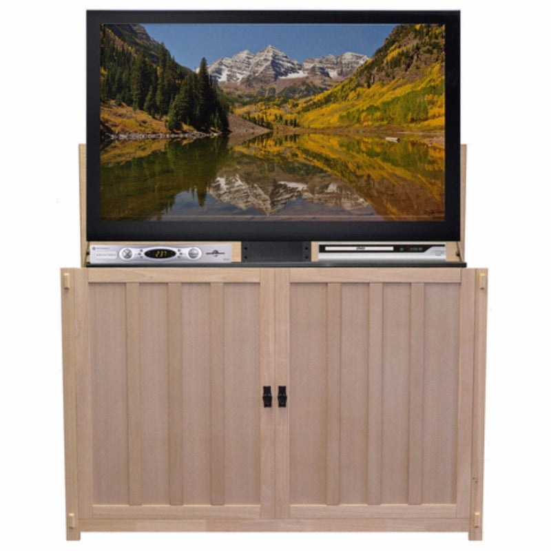Touchstone Home Products Grand Elevate Unfinished Mission TV Lift Cabinet for 65 Inch Flat screen TVs - 74106 - PrimeFair