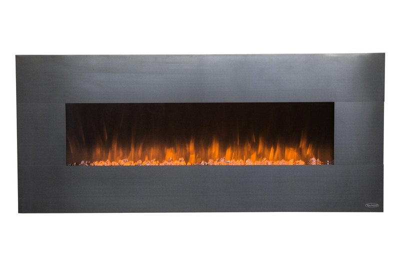 Touchstone Home Products Onyx Stainless 50 inch Wall Mounted Electric Fireplace - 80026 - PrimeFair