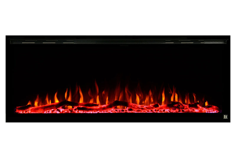 Touchstone Sideline Elite 100" Recessed Wall Mounted Electric Fireplace Heater 80044