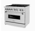 ZLINE 36" Professional Dual Fuel Range with Gas Stove and Electric Oven in Stainless Steel