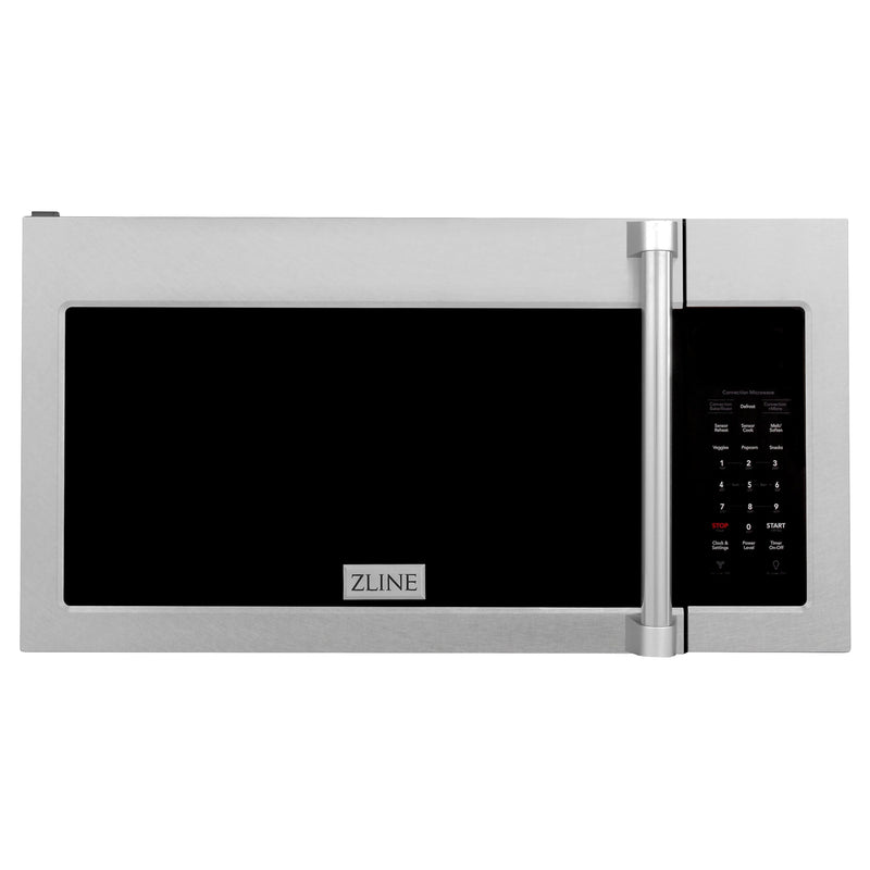 ZLINE Over the Range Convection Microwave Oven in Stainless Steel 30" with Traditional Handle and Sensor Cooking - MWO-OTR-H-30